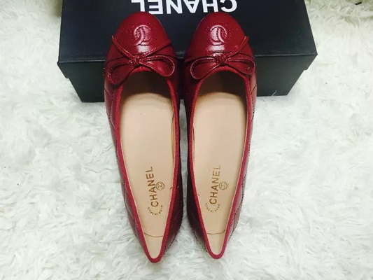 CHANEL Shallow mouth flat shoes Women--117
